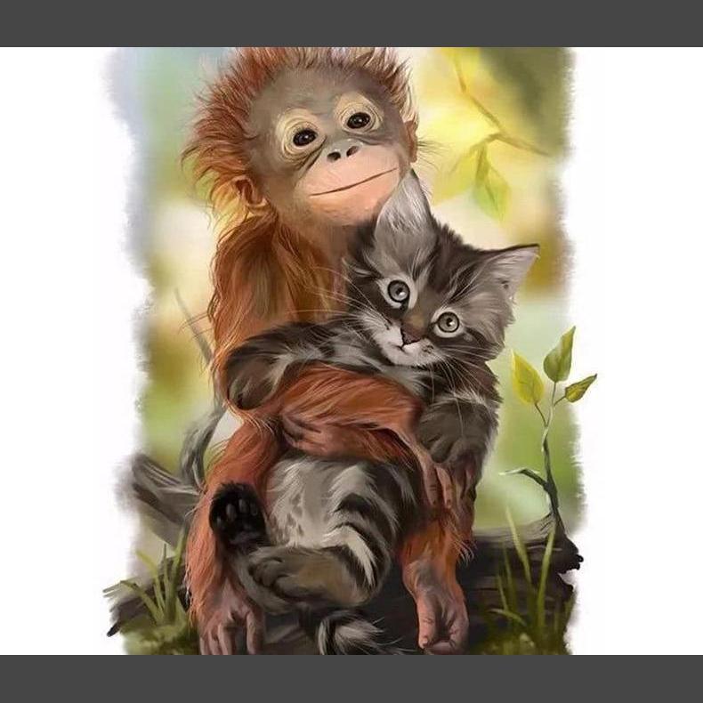 Monkey diamond painting