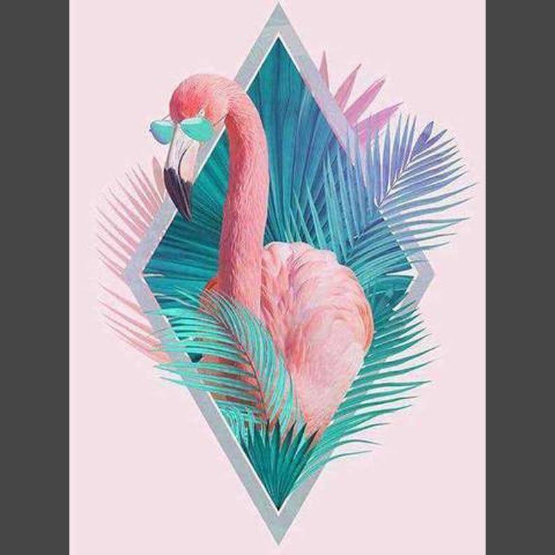 Flamingo diamond painting