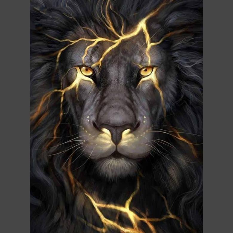 Lion diamond painting