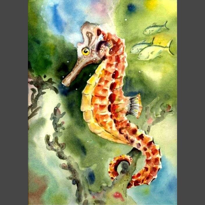 Sea horses diamond painting
